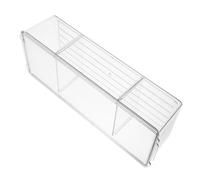 RORPOIR Boîte de Rangement en Plastique Pet Transparent 3 Compartiments, Grand Volume, Organiseur de Remède pour Salle de Bain et Bureau