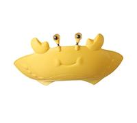 RORPOIR Bonnet De Bain Pour Enfants Chapeau De Shampooing En Forme De Crabe Protection Des Yeux Et Des Oreilles Idéal Pour Le Bain Et Les De Naissance Couleur Citron