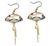 RORPOIR Boucles Oreilles Fan Shaped Légères Style pour Femmes et Design Asymétrique et Confortable à Porter