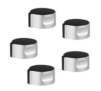 RORPOIR Boutons Marche/arrêt Cuisinière à Gaz En Métal Noir Rond Conforme Ce Allumage Facile Compatible Usages Domestique Et Professionnel Lot De 5 Pièces Durée De Vie Longue