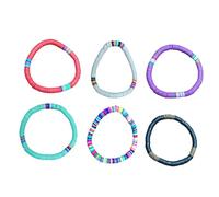 RORPOIR Bracelet Couple Amoureux Argile Polymère Colorée Bracelet Femme Étanche et Résistant Décoloration Style Bohème Doux pour Cadeau Romantique