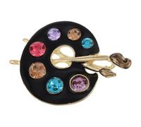 RORPOIR Broche Palette de Peinture Strass pour Femme, Épingle de Costume Anti-Dévoilement, Accessoire pour Goûters et Fêtes des Mères