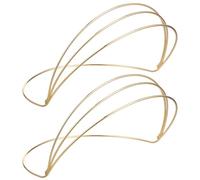 RORPOIR Cadre de Couronne DIY 2 Pièces en Fer pour Banquets et Engagements, Base Simple à Décorer, Accessoire Coiffure Facile à Mettre