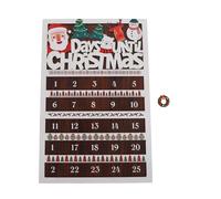 RORPOIR Calendrier de Bois Jours avec Couronne Mobile Décoration Rustique Style Farmhouse pour Mur et Table Calendrier DIY Décompte Noël pour Maison Festive