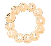 RORPOIR Cartes De Croissance Pour Bébé De 12 Mois Cartes Dannonce De Bébé En Bois Creuses Accessoires Photo Décoratifs Pour Nouveau-né