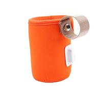 RORPOIR Chauffe-biberon Portable Électrique USB Chauffant pour Bébé, Thermostat Modulateur, Couleur Orange, Voyage et Voiture, Alimentation sans Câble