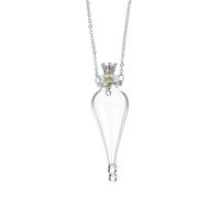 RORPOIR Collier Pendentif Mini Bouteille en Verre Bouchon, Chaîne en Acier Inoxydable, Fiole Potion Magique Décorative, pour Diy, Amulette et Présents