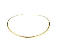 RORPOIR Collier Ras du Cou Rond en Métal Doré, Bijou Plastron Féminin, Minimaliste et Léger, pour Soirées et Tenues Décontractées, Taille Ajustée, Accessoire Mode Élégant