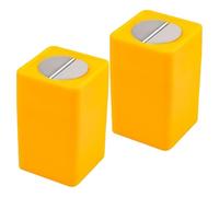 RORPOIR Conteneur de Rangement pour Lames Usagées 2pcs en Abs Jaune Boîte Facile à Démonter pour Déchets de Lames Bureau et Maison