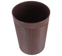 RORPOIR Corbeille à Déchets Imitation Rotin en Pp pour Cuisine et Salle à Manger, Grande Ouverture Pratique, Corbeille Élégante et Fonctionnelle Couleur Marron