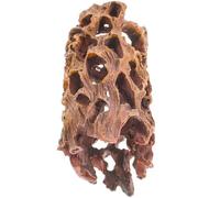 RORPOIR Décoration D'aquarium en Résine Marron Nid de Crevettes et Cachette pour Poissons, Abri Léger de Racine d'arbre Creuse pour Aquarium et Maison