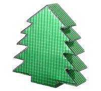 RORPOIR Disco Christmas Tree Mini Glass Mirror Tabletop Ornament Compact Holiday Centerpiece for Fireplace Mantel Shelves Office Desk and Festive Home Decor