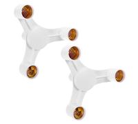 RORPOIR Douille de Conversion Triple E27 Pack de 2 Pièces Blanche en ABS Résistante la Chaleur pour Lampe LED et Économie D'énergie pour Usage Domestique