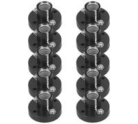 RORPOIR Douilles E10 à Vis Noires Lot de 10, Socle de Lampe Compact pour Ampoules Miniatures, Éléments pour Circuits Électriques et Projets Éducatifs, Fixation Stable