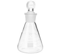 RORPOIR Erlenmeyer Verre avec Bouchon pour Expériences de Chimie Résistant Chaleur et Facile à Nettoyer Fiole de Laboratoire Sécurisée pour Distillation et Travaux Scolaires
