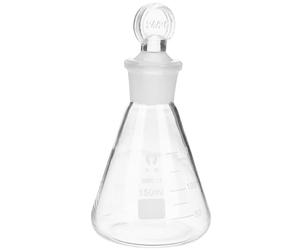 RORPOIR Erlenmeyer Verre avec Bouchon pour Expériences de Chimie Résistant Chaleur et Facile à Nettoyer Fiole de Laboratoire Sécurisée pour Distillation et Travaux Scolaires