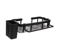 RORPOIR Étagère Murale Adhésive pour Salle De Bain Support De Douche sans Perçage Organisateur pour Bouteilles avec Bac De Drainage Barre De Tour Et Tasse