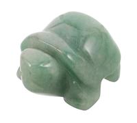 RORPOIR Figurine Tortue Miniature Cristal et Jade Vert Aventurine Sculpture Décorative pour Bureau et Maison Ornement Compact de Protection et