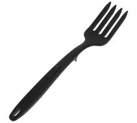 RORPOIR Fourchette Cuisine Multifonctionnelle en Silicone Noir, Résistante la Chaleur, Design Élégant et Moderne, pour Remuer et Servir les Pâtes