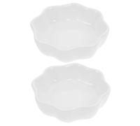 RORPOIR Gamelles en Céramique Blanches pour Hamster, Lot de 2 Bols Résistants aux Morsures, Faciles à Nettoyer, pour Alimentation et Eau Domestique