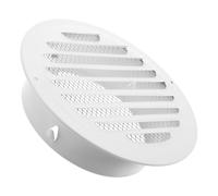 RORPOIR Grille d’Aération Murale en Acier Inoxydable, Couvercle de Conduit de Sécheuse Extérieure à Tête Plate 150 mm, Blanc, pour Sortie d’Air de Cuisine et Mur Extérieur