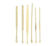 RORPOIR Kit de Nettoyage des Oreilles et Massage du Conduit Auditif en Acier Inoxydable Cuillères à Oreilles pour Extraction du Cérumen pour Usage Quotidien Voyage