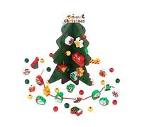 RORPOIR Lot de 12 Décorations De Noël en Perles Jouets en Bois pour Enfants Artisanat Patience Coordination