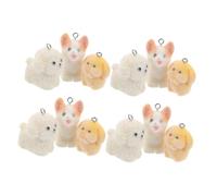 RORPOIR Lot De 12 Pendentifs En Forme De Chiot En Résine En Forme De Dessin Animé Pour Porte-Clés Bijoux Breloques DIY
