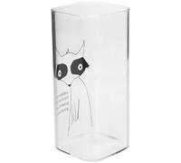 RORPOIR Lot de 2 Gobelets D'eau en Verre Transparent Design Simple, Facile à Nettoyer, Petit-déjeuner et Boissons Lactées