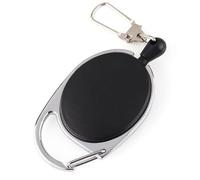 RORPOIR Lot de 2 Porte-clés Rétractables en Câble d'acier Robustes Clip Ceinture et Mousqueton, Anti-Perte, Adaptés pour Badges et Activités Extérieures