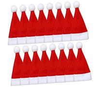 RORPOIR Lot de 25 Mini Porte-Couverts De Noël en Forme De Chapeau De Père Noël Décoratifs pour Bouteilles De Vin pour Les Fêtes De Noël