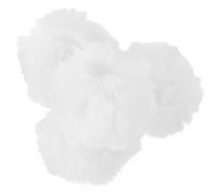 RORPOIR Lot de 4 Broches Décoratives Pompons Duveteux Blancs 8 Cm, Épingles pour Décoration de Chapeaux, Vêtements et Accessoires Diy, Pompon pour Chapeau et Création Artisanale