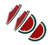 RORPOIR Lot de 4 Épingles en Alliage de Zinc de Pastèque Rouge, Accessoires Adorables et Résistants la Décoloration, pour Paquet et Tenues D'été