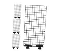 RORPOIR Lot de 4 Sets de Séparateurs D'aquarium Noirs en Grille Plastique, Taille Petite, avec 8 Clips de Fixation, pour Séparation et Filtration du Fond, Accessoire DIY Compatible