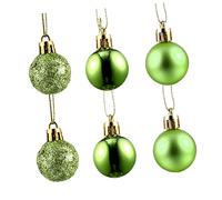 RORPOIR Lot de 48 Boules De Noël Décoratives en Plastique De 3 Cm pour Sapin De Noël Décoration À Suspendre Verte sans Danger pour La Maison Lhôtel Les Fêtes Les Mariages