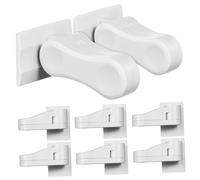 RORPOIR Lot de 8 Verrous de Sécurité pour Levier de Porte Garçon et Filles, en Abs Blanc, Faciles à Installer pour Protection Intérieure des Garçon et Filles