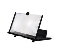 RORPOIR Loupe D'écran De Téléphone 12 Pouces Noire pour Étudiants, Support De Téléphone à Tirer, Amplificateur D'écran HD Créatif Et Portable, Usage Bureau Et Visionnage Vidéo