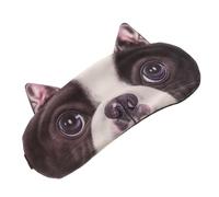 RORPOIR Masques de sommeil à motif animal mignon, cache-œil pratique en peluche courte, bloque la lumière, très léger, pour voyage et conférences