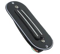 RORPOIR Micro de Guitare Précâblé Double Bobinage Noir en Abs et Cuivre Plaque à Bride pour Guitare Acoustique et Boîte à Cigares sans Soudure