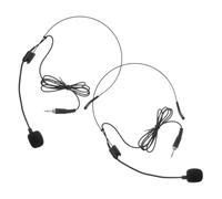 RORPOIR Microphone pour Chanteur léger 2pcs avec Prise 3,5mm en Fer nickelé et PVC pour Performances en lieux à Acoustique Difficile