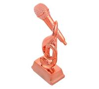 RORPOIR Microphone Résine pour Concours de Chant et Discours Décoration de Table Vintage pour Karaoké et Événements Ornement Polyvalent pour Bureau et Maison