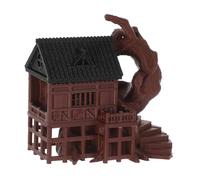 RORPOIR Miniature Fairy Garden House Ancient Chinese Pavilion Figurine for Betta Fish Tank Decor Creative Miniature Village House for Bonsai Terrarium and Micro Landscape