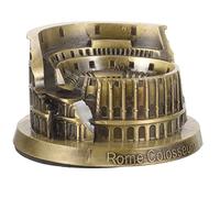 RORPOIR Modèle De Colisée De Rome en Métal 5.00X4.53X2.76 Pouces Figurine D'Architecture Romaine Décorative pour Bureau Maison Collection Ambiance Romantique
