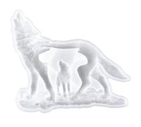 RORPOIR Moule à Bûche Insert Silicone de Loup, Moule en Silicone Époxy Flexible et Facile à Utiliser pour Créations DIY et Décoration Murale