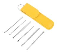 RORPOIR Nettoyeur Oreille Portable en Acier Inoxydable Léger et Robuste Cuillère à Oreille pour Extraction du Cérumen Kit de Nettoyage Pratique et Confortable