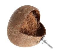 RORPOIR Nid Suspendu en Coquille de Noix Naturel pour Perroquets, Lit D’Oiseau pour Cage, Maison D’élevage Solide, Accessoire Oiseaux, Nichoir Artisanal pour Cages à Oiseaux