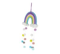 RORPOIR Ornement arc-en-ciel décoration the holiday decoration rainbow photo stickers muraux fille bébé garçon enfants ornement suspendu tissé pendentif mural tissé corde de coton Colorful