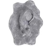 RORPOIR Ornement de Statue d'animal en Résine Texture Naturelle pour Tombe de Chien et Chat Décoration de Cour Extérieure