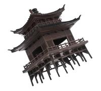 RORPOIR Pagoda Statue Miniature Pavilion for Aquarium and Bonsai Garden Décor Compact Chinese Traditional Pavilion Ornament Micro Landscape Decoration for Home and Office