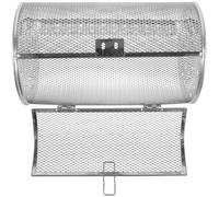 RORPOIR Panier à Rôtisserie Rotation 360° en Acier Inoxydable Argenté Accessoire Multi-Usage pour Légumes et Amandes pour Four et Barbecue